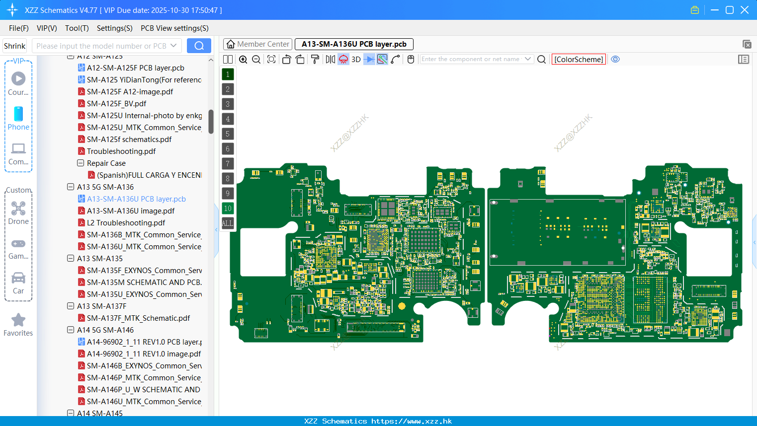 Samsung A13-SM-A136U PCB Layer
